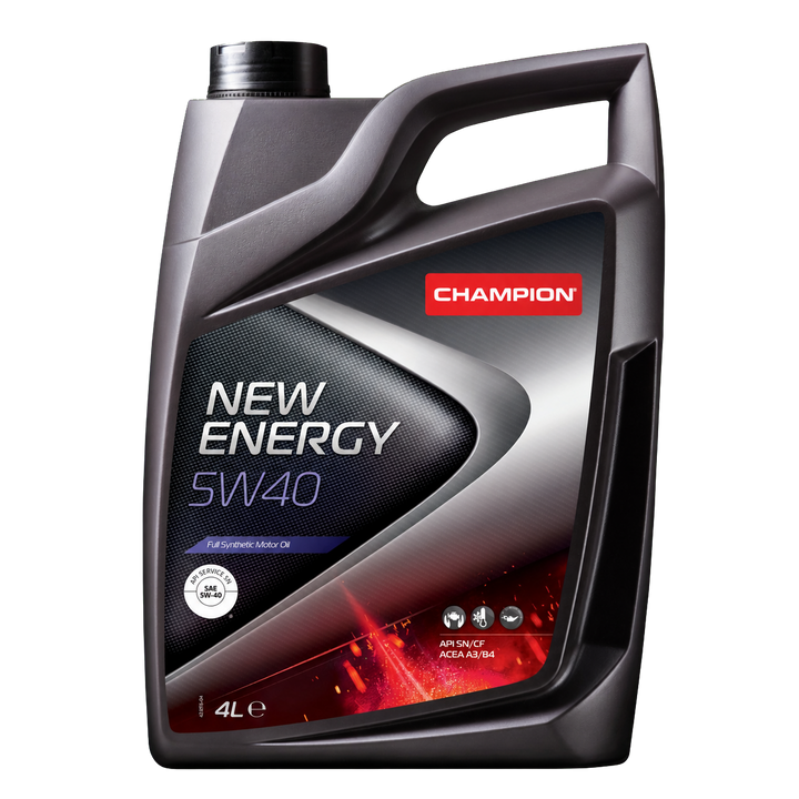 Champion new energy 5w40 product pack, transparent background